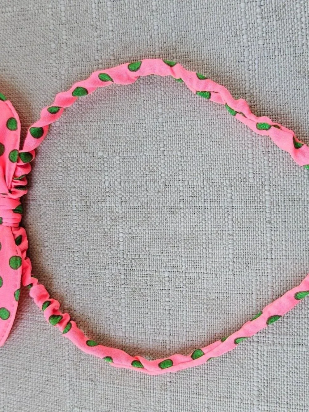 Pink Hairband Green Polka Dots Hair Accessories Hair Band Bunny Ear Shape